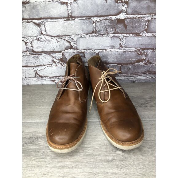 Tsubo 1004722-BOUR Brown Leather Lace Up Chukka Boots Men Sz 11.5M US/45EU main image 12